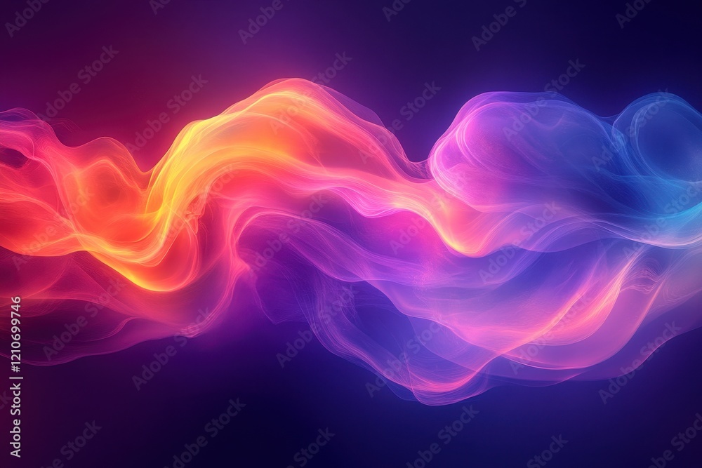 Obraz premium Abstract colorful wave design with fluid shapes and gradients.