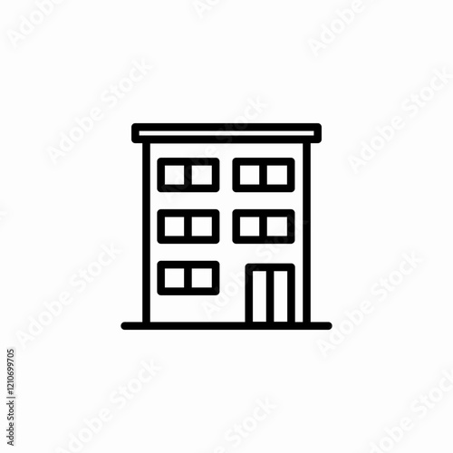 tall building icon sign vector