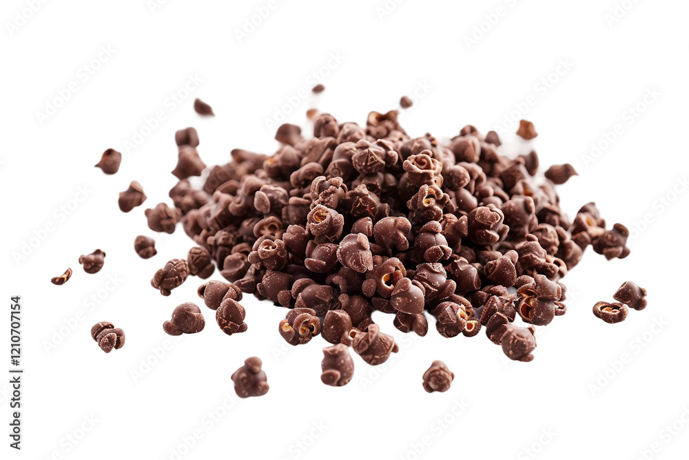 Flavorful Chocolate Popcorn Snack Isolated on Transparent Background Flavorful Chocolate Popcorn Snack Isolated on Transparent Background