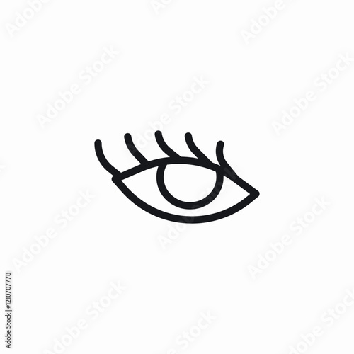 long lashes icon sign vector