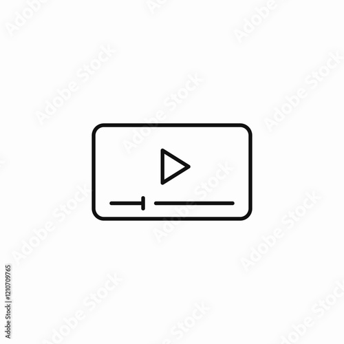 video media player progress icon sign vector