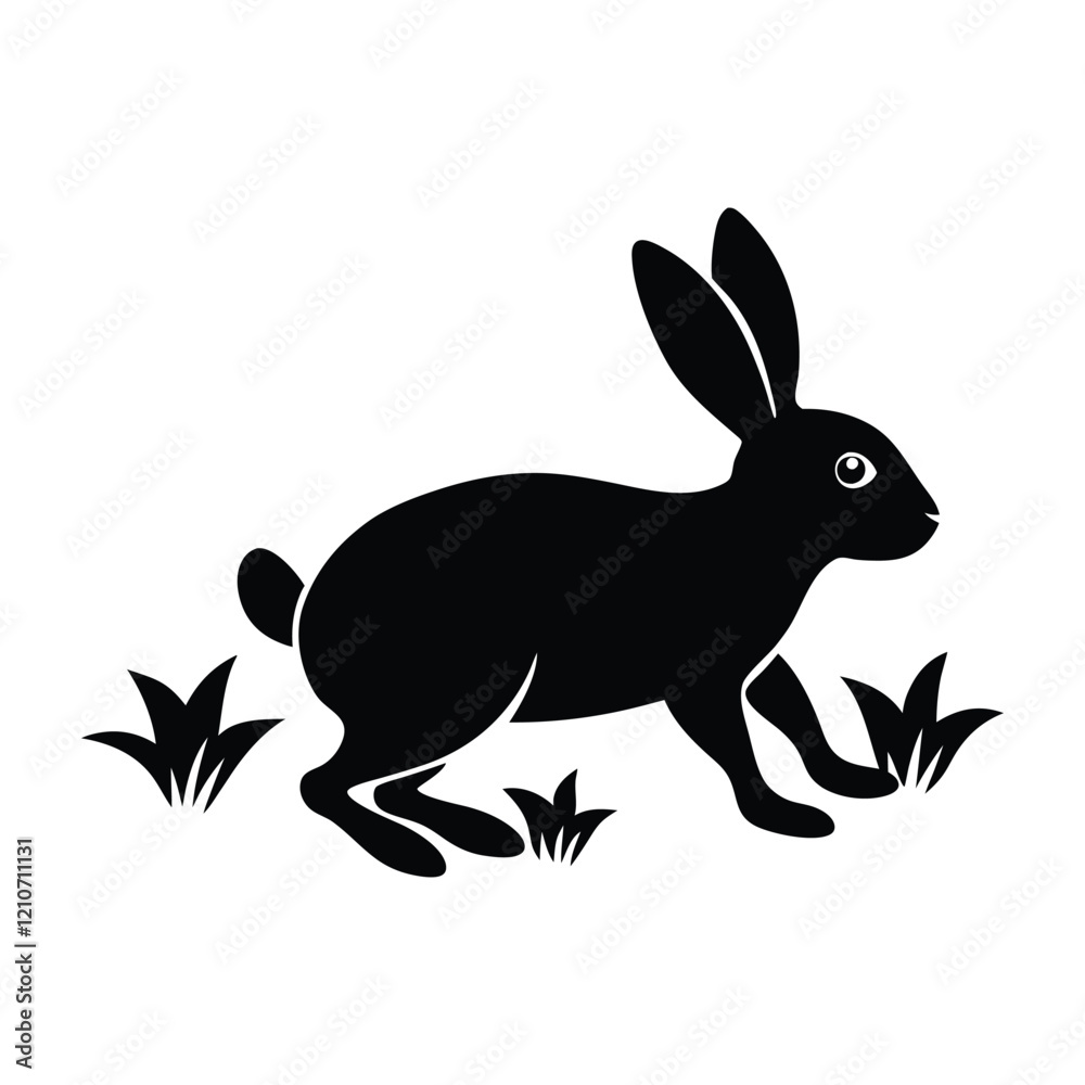 Obraz premium rabbit silhouette vector