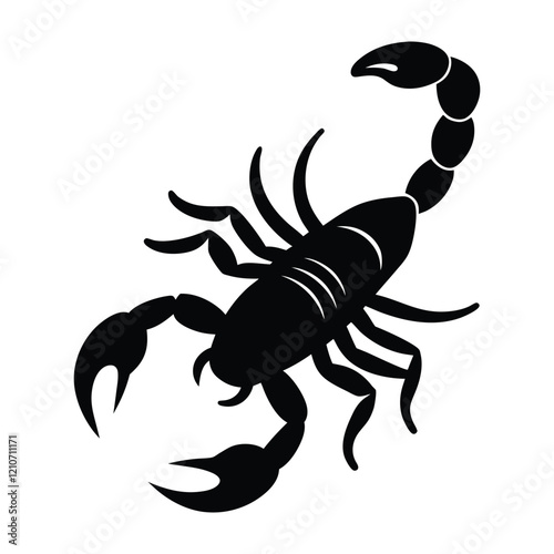 scorpion silhouette isolated on white