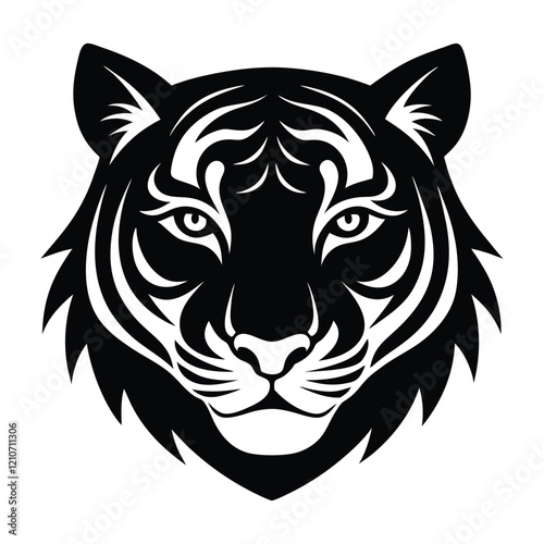 Wallpaper Mural tiger head vector Torontodigital.ca