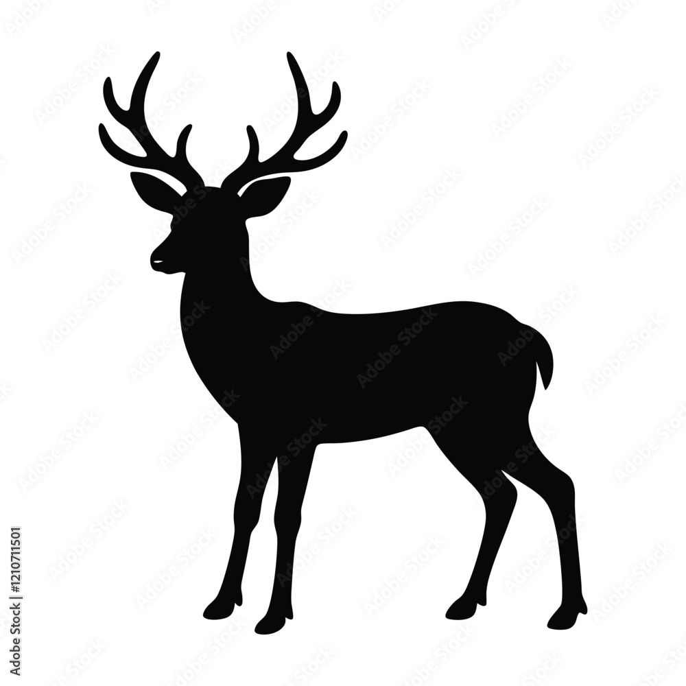 Obraz premium deer silhouette vector