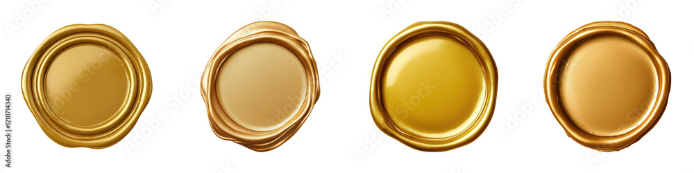 A series of four golden circular frames with distinct textures and finishes, showcasing varying shades and alternative. A series of four golden circular frames with distinct textures and finishes, showcasing varying shades and alternative.