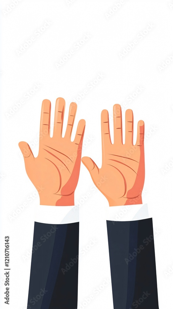 Raised Hands in Business Attire: A Symbol of Communication and Engagement in the Corporate World Raised Hands in Business Attire: A Symbol of Communication and Engagement in the Corporate World