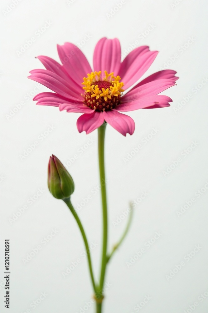Wildflower isolated on white background with soft focus, minimalism, photojournalism Wildflower isolated on white background with soft focus, minimalism, photojournalism