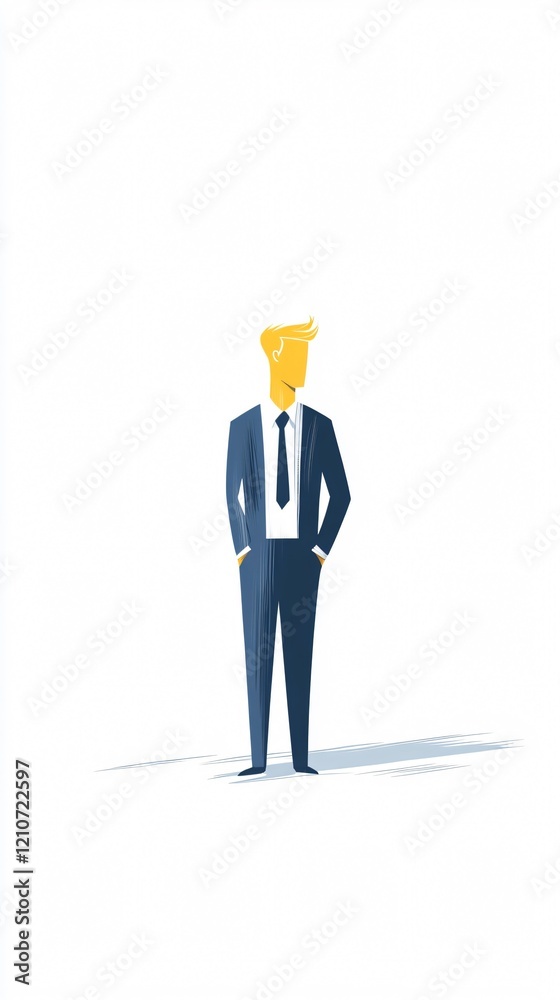 Confident Businessman in Formal Wear - A Symbol of Corporate Success and Professionalism Confident Businessman in Formal Wear - A Symbol of Corporate Success and Professionalism