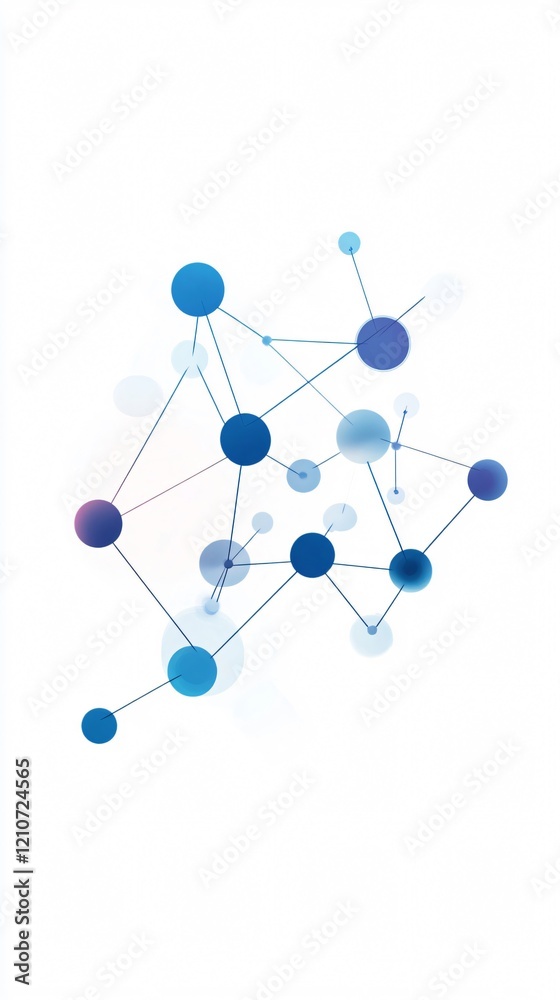 Abstract Blue Network Connection on White Background - Digital Communication, Data Science, and Technology Innovation Abstract Blue Network Connection on White Background - Digital Communication, Data Science, and Technology Innovation