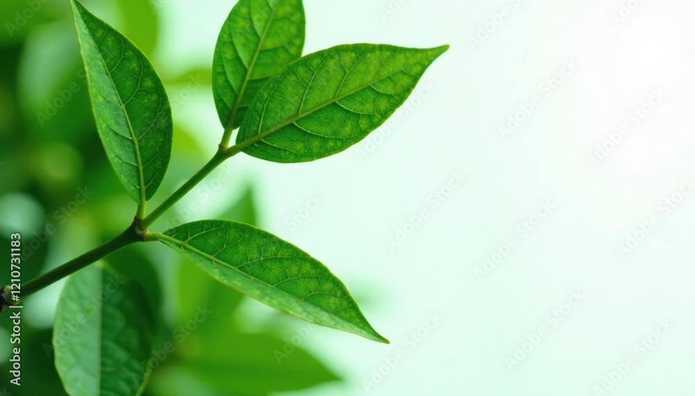 Green citrus leaves with intricate veins on a pristine white surface, foliage, citrus leaves, green leaves Green citrus leaves with intricate veins on a pristine white surface, foliage, citrus leaves, green leaves