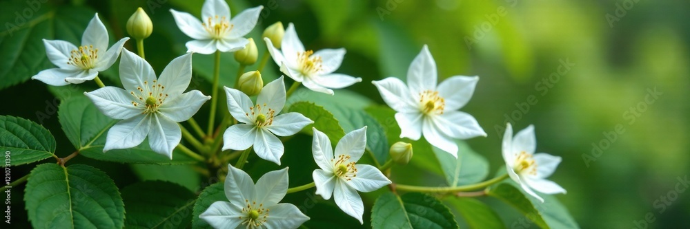 Clematis virginiana covered in tiny white blooms, flora, flowers Clematis virginiana covered in tiny white blooms, flora, flowers
