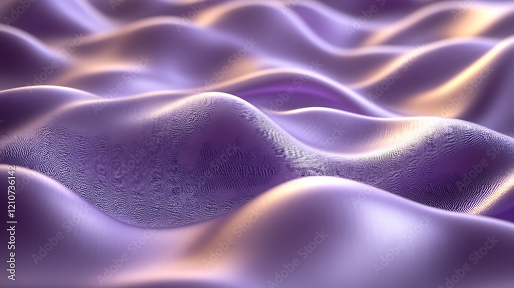 Obraz premium Abstract Lavender Fabric Texture Waves Flowing Gently