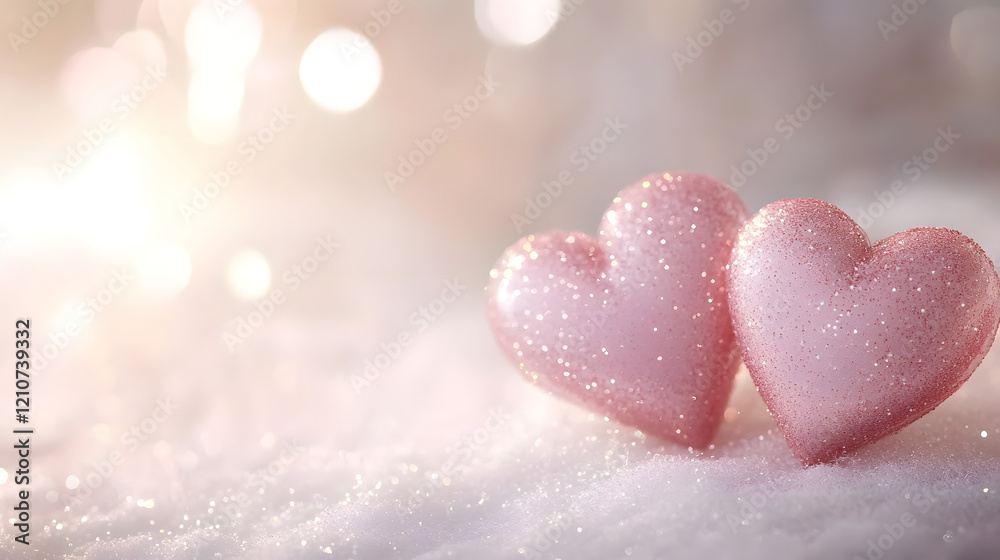 Fototapeta premium Enchanting Pink Heart Design Perfect for Valentine’s Celebrations