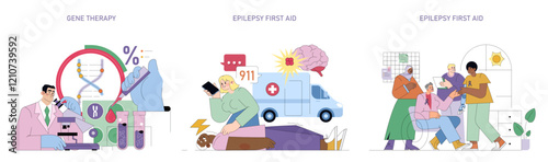 International Epilepsy Day. Flat Vector Illustration