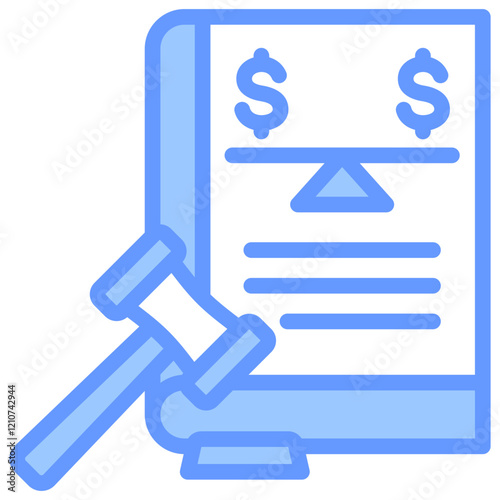 Antitrust Litigation Blue Icon