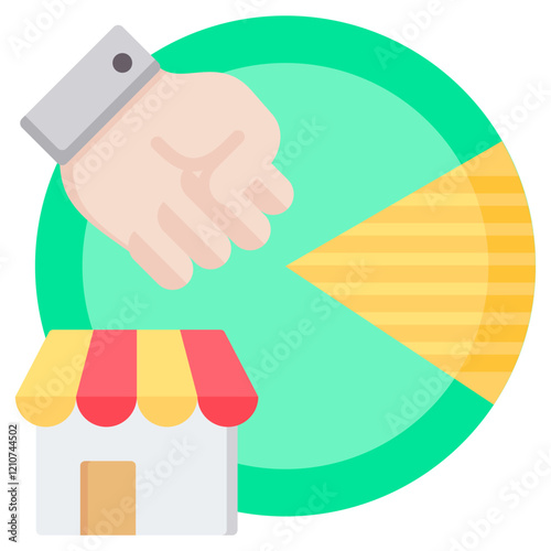 Abuse Of Dominance Flat Icon