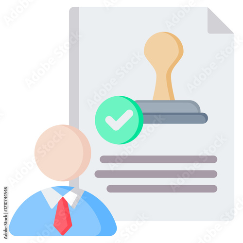 Regulatory Authority Flat Icon