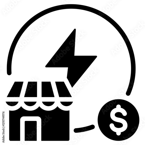 Market Power Glyph Icon