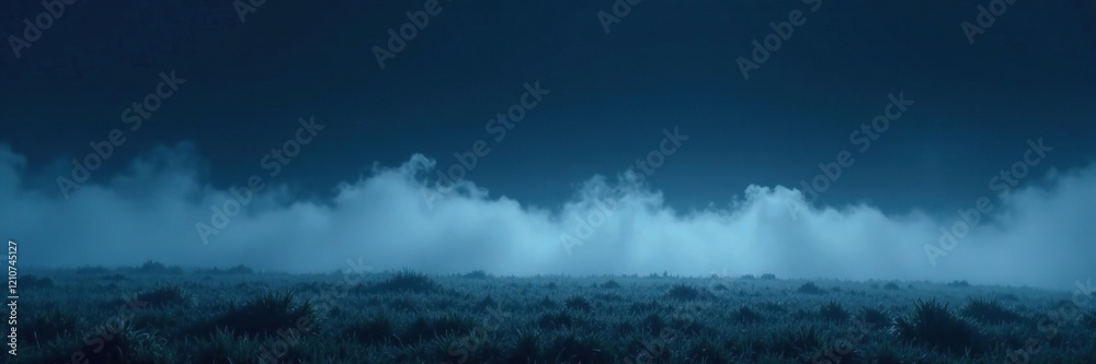 A blanket of fog covering the ground on a dark background, dark background, foggy landscape A blanket of fog covering the ground on a dark background, dark background, foggy landscape