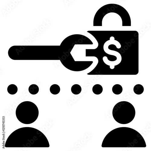 Price Collusion Glyph Icon