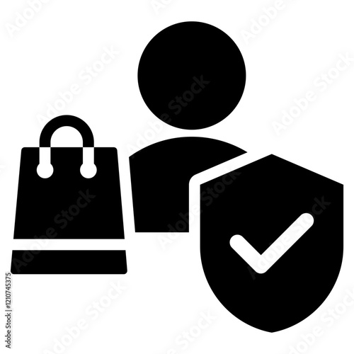 Consumer Protection Glyph Icon