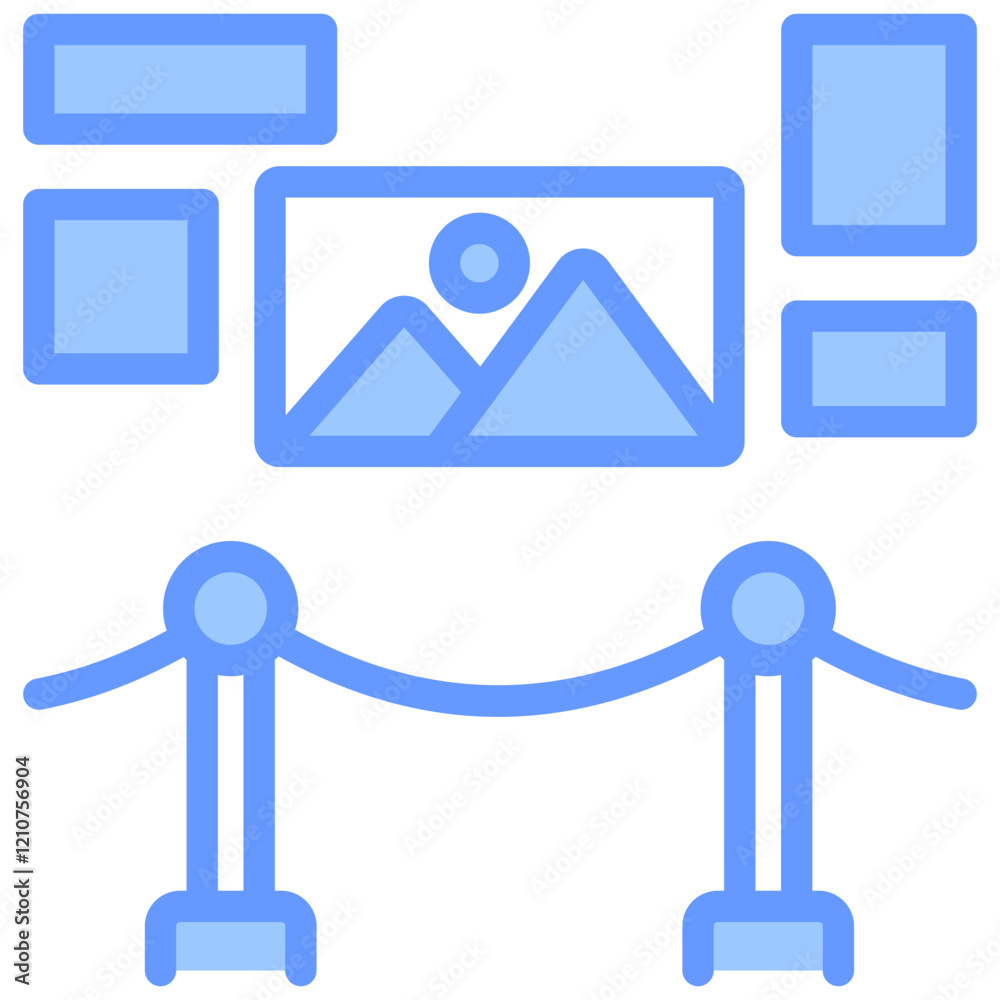 Exhibition Design Blue Icon Exhibition Design Blue Icon