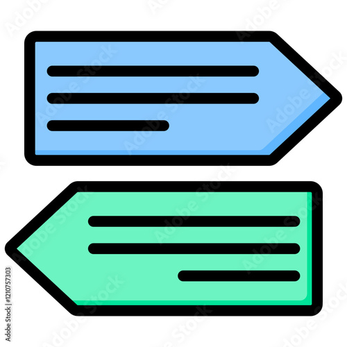 Signage Outline Color Icon