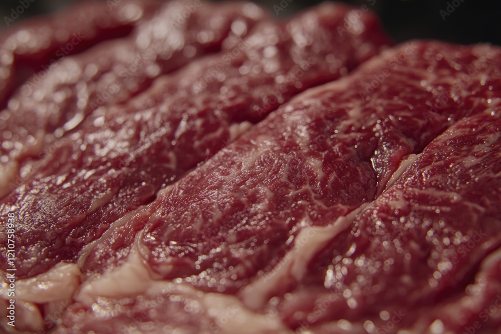 A close-up shot of a piece of cooked meat on a plate, ready to be served A close-up shot of a piece of cooked meat on a plate, ready to be served