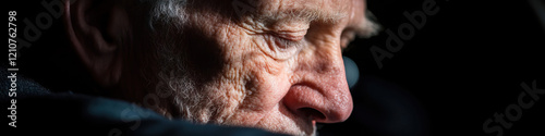 Close-up Photograph of Elderly Man's Face photo