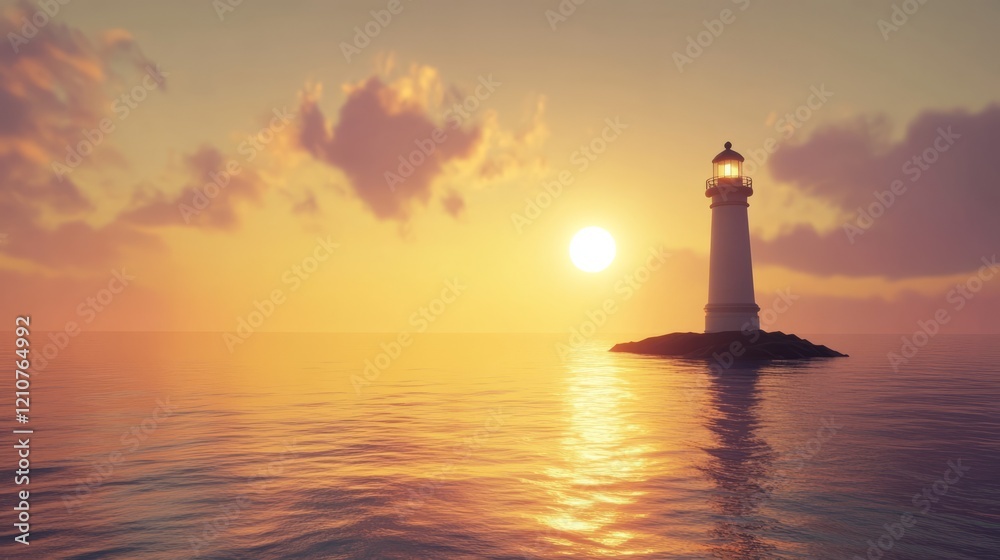 golden sunset over calm ocean with lighthouse in the distance, high detail, serene and peaceful, natural and calming, tranquil and picturesque seascape golden sunset over calm ocean with lighthouse in the distance, high detail, serene and peaceful, natural and calming, tranquil and picturesque seascape