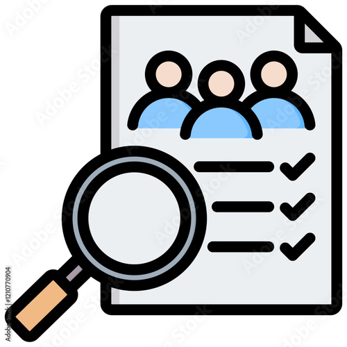 Census Outline Color Icon