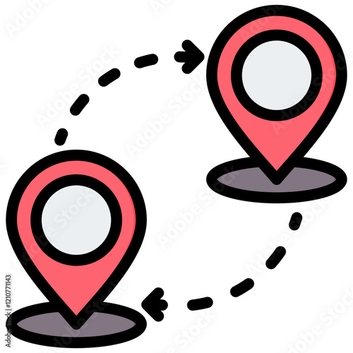 Emigration Outline Color Icon