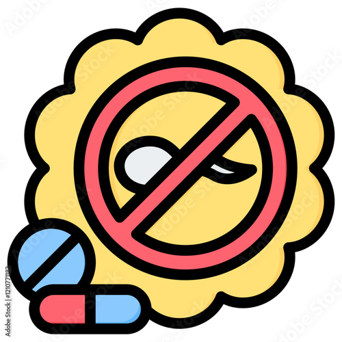 Birth Control Outline Color Icon