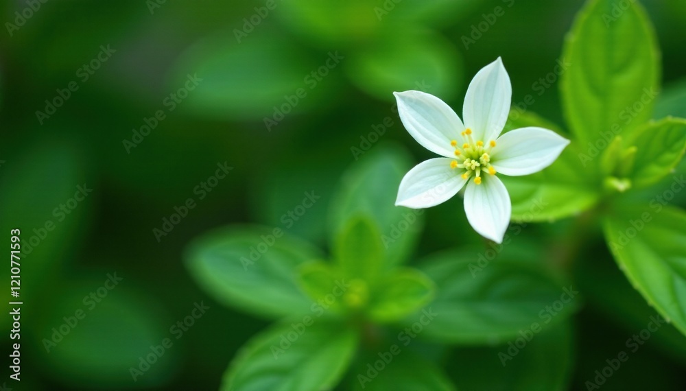 A sprig of fresh black cohosh foliage peeking out from behind a delicate white flower, flower, black cohosh, greenery A sprig of fresh black cohosh foliage peeking out from behind a delicate white flower, flower, black cohosh, greenery