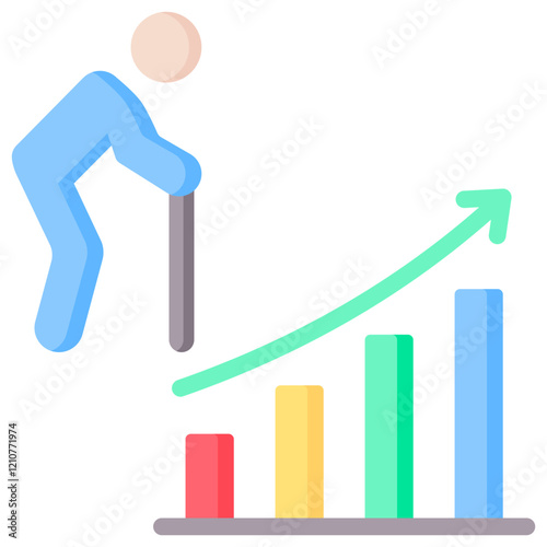 Ageing Population Flat Icon
