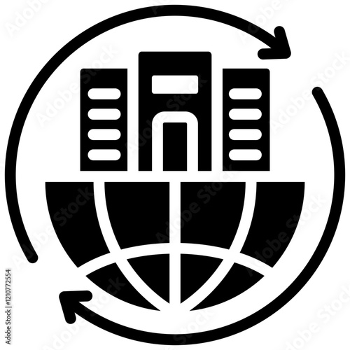 Urbanization Glyph Icon