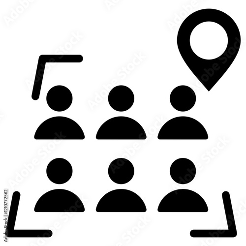 Population Density Glyph Icon