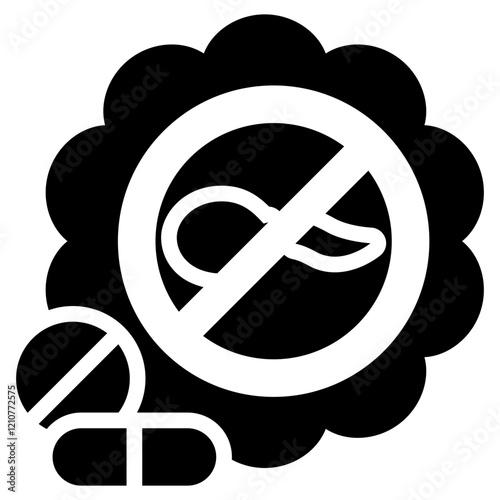 Birth Control Glyph Icon