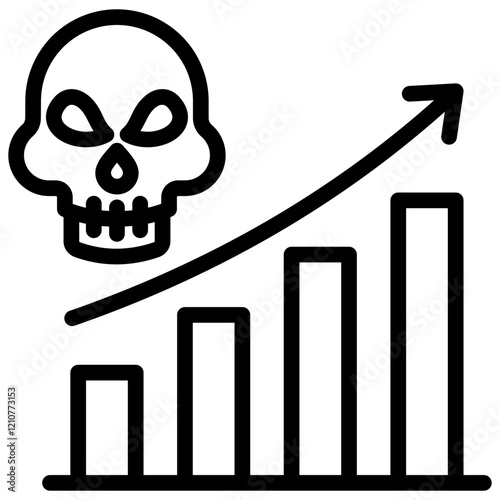 Mortality Rate Outline Icon