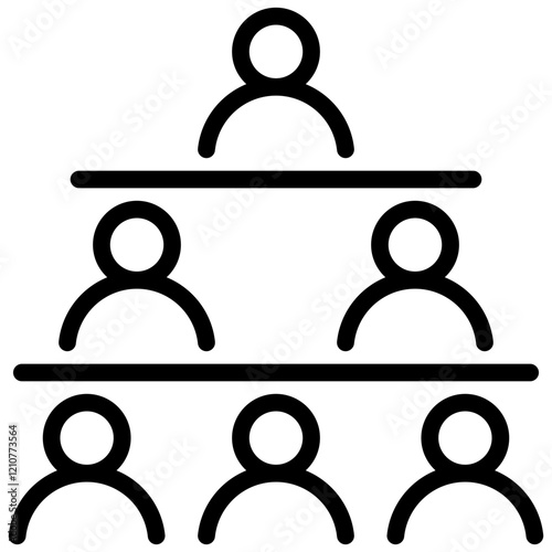 Social Stratification Outline Icon