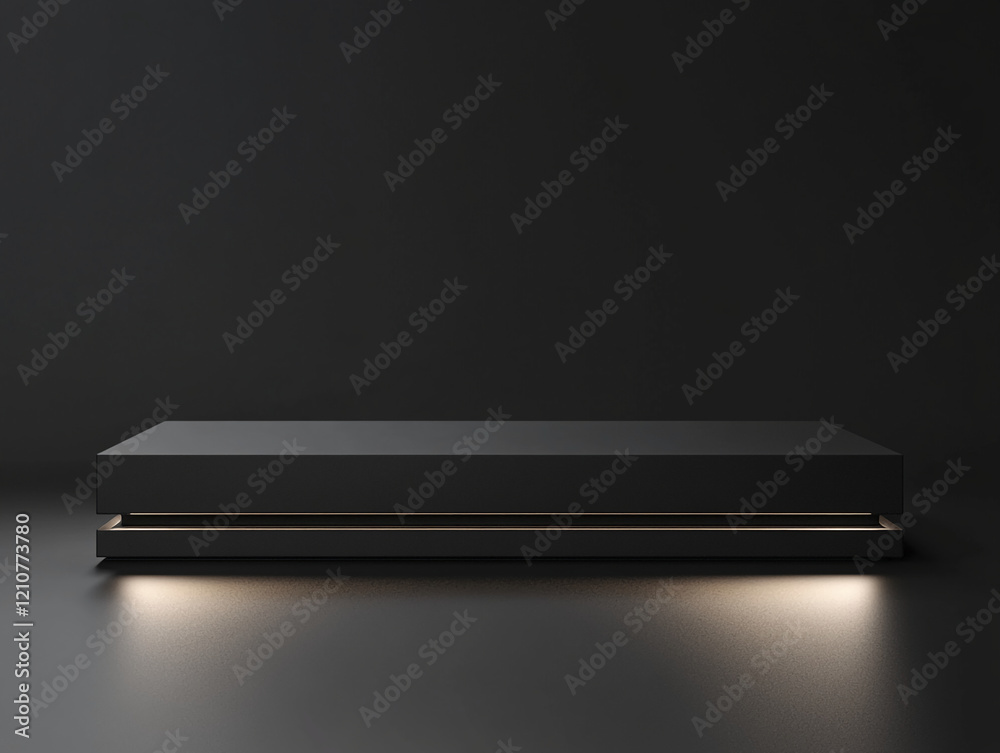 Minimalist Dark Pedestal with Subtle Lighting for Modern Product Display Minimalist Dark Pedestal with Subtle Lighting for Modern Product Display