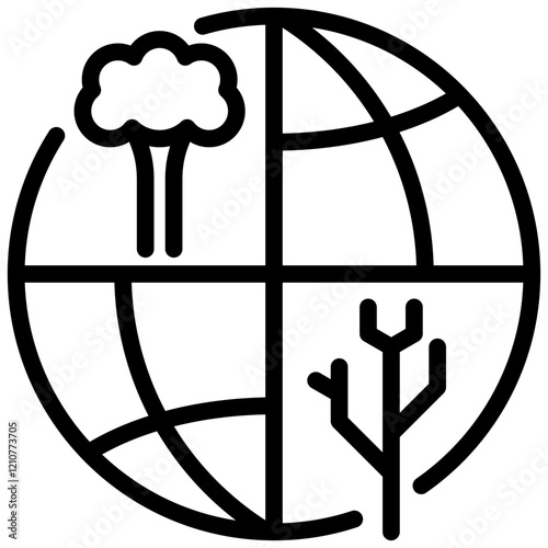 Environmental Impact Outline Icon