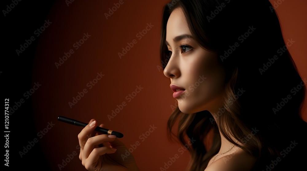 Obraz premium woman with make up brush