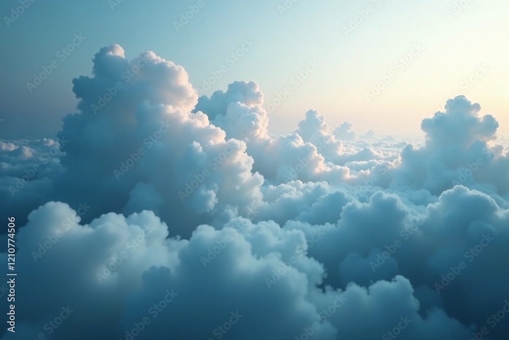 Foggy atmosphere with wispy cloud formations and smoke tendrils drifting downwards, mist, air Foggy atmosphere with wispy cloud formations and smoke tendrils drifting downwards, mist, air