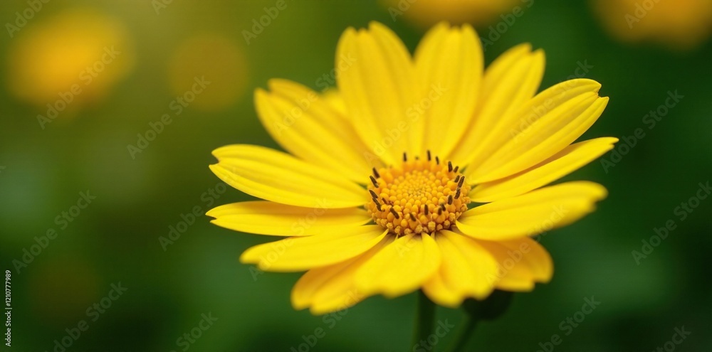 Bright sunshine yellow petals surrounding a central golden yellow core, floral, natural Bright sunshine yellow petals surrounding a central golden yellow core, floral, natural
