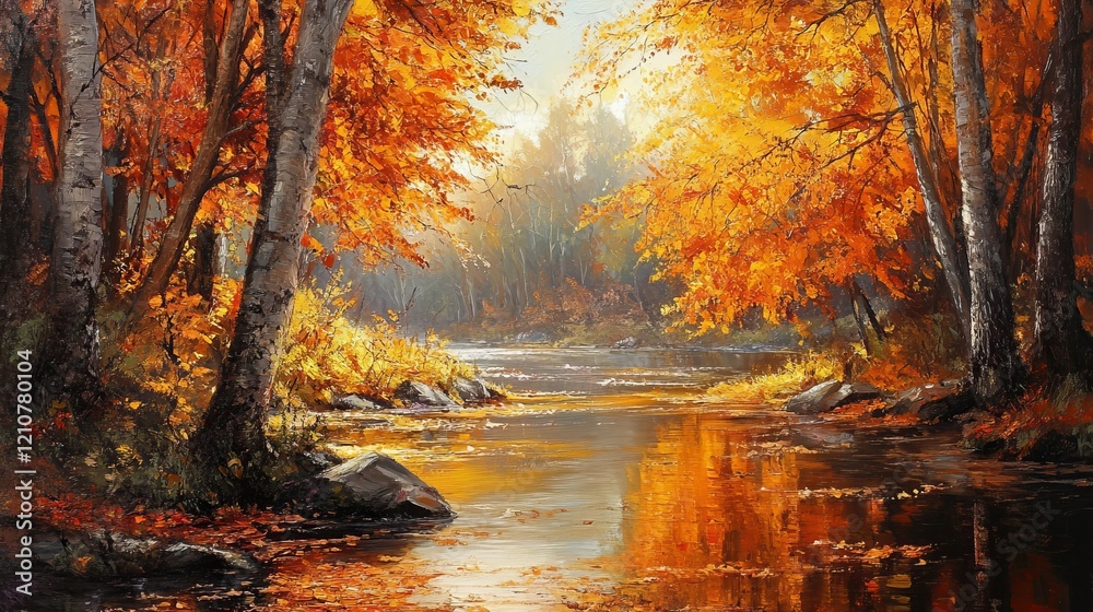 Lush autumn forest with vibrant foliage, peaceful and serene, soft glowing sunlight, calm and magical, high detail and rich reflections, seasonal and atmospheric landscape Lush autumn forest with vibrant foliage, peaceful and serene, soft glowing sunlight, calm and magical, high detail and rich reflections, seasonal and atmospheric landscape