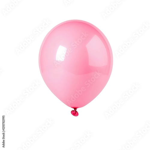 pink rose helium balloon on transparent background