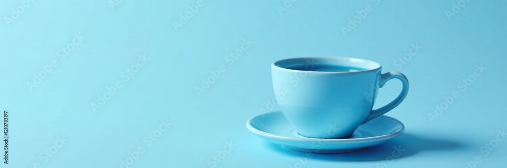 blue tea in a minimalist teacup on a subtle blue background, blue tea, clean blue tea in a minimalist teacup on a subtle blue background, blue tea, clean