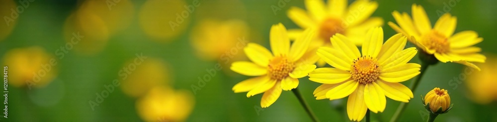 Bright yellow tansy flowers in a garden bouquet, flowers, spring, blooms Bright yellow tansy flowers in a garden bouquet, flowers, spring, blooms